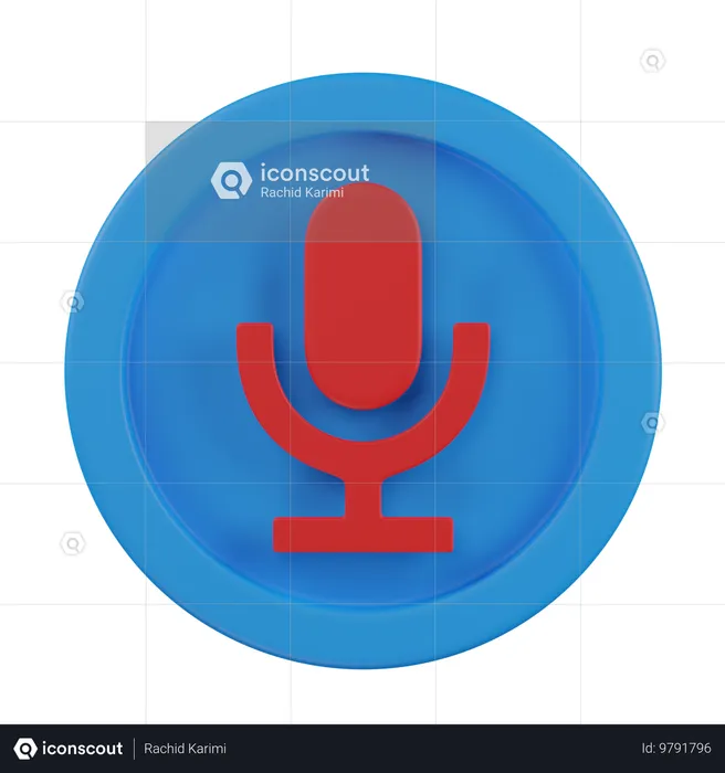 Grabadora de audio  3D Icon