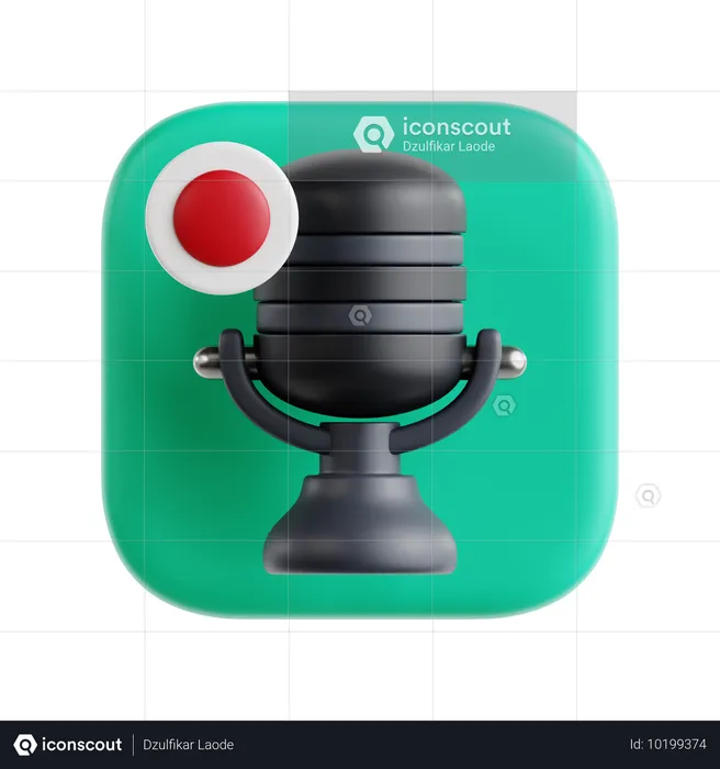 Grabador de sonido  3D Icon