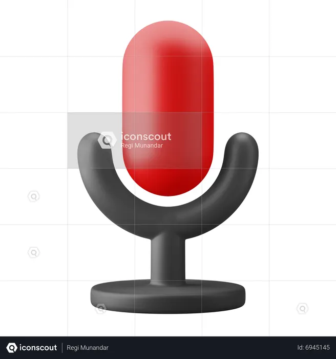 Grabar micrófono  3D Icon