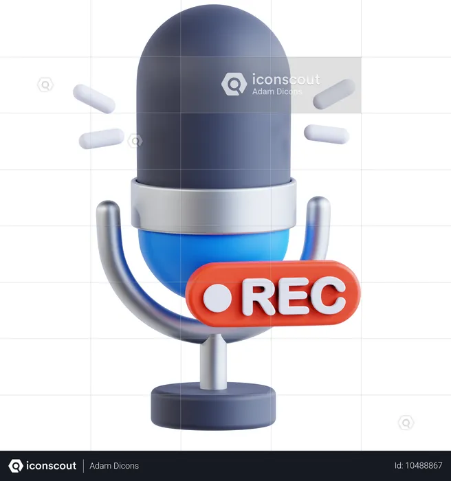 Grabar podcast  3D Icon