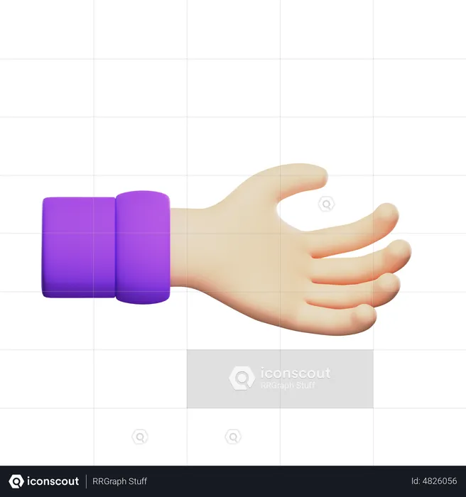 Grabbing Hand Gesture  3D Icon