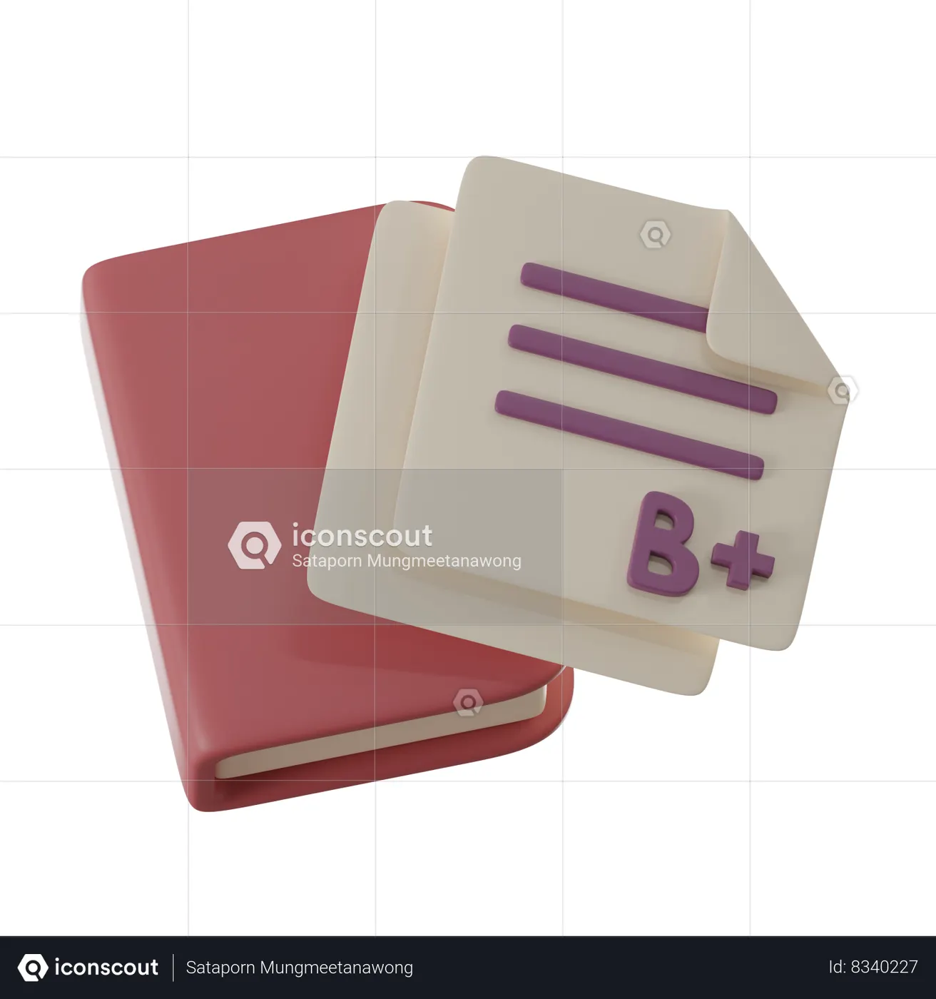 grade-score-sheet-3d-icon-download-in-png-obj-or-blend-format