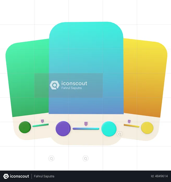 Gradient Color Palette  3D Icon