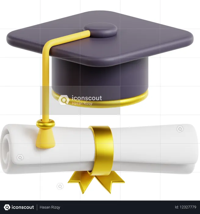 Graduado  3D Icon