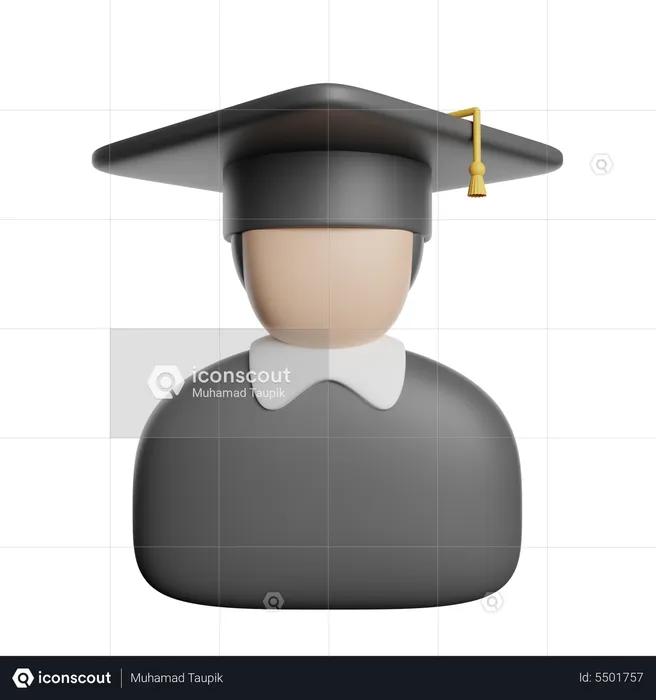 Pessoa graduada  3D Icon