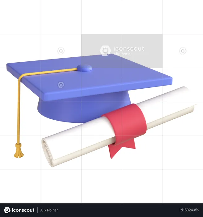 Graduate Hat  3D Icon