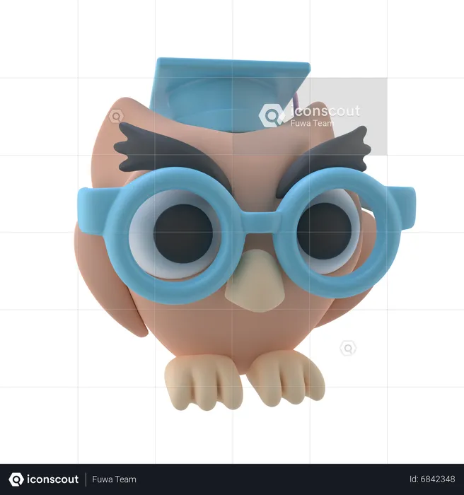 Graduate Owl  3D Icon