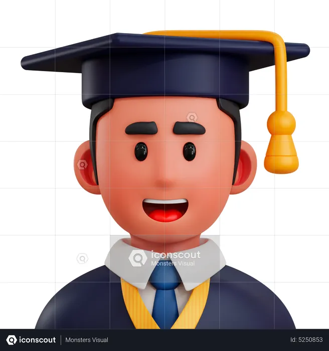 Graduate Student  3D Icon