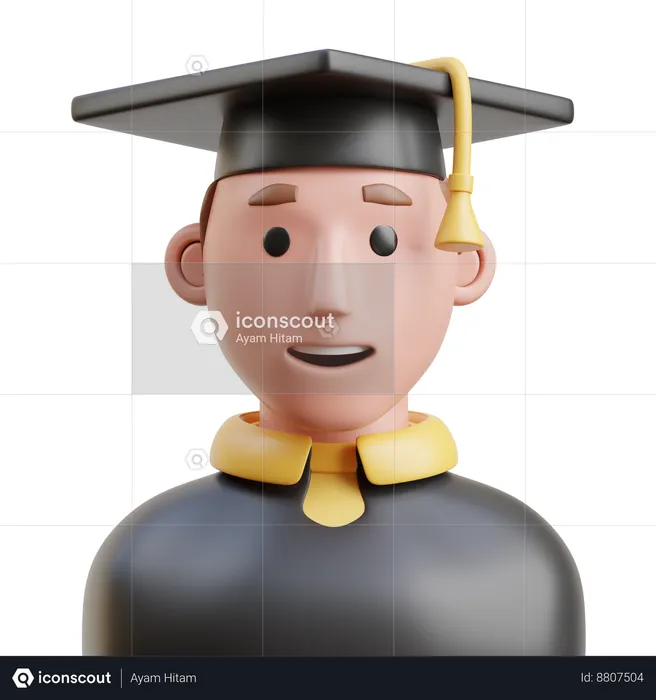 Graduate Student  3D Icon