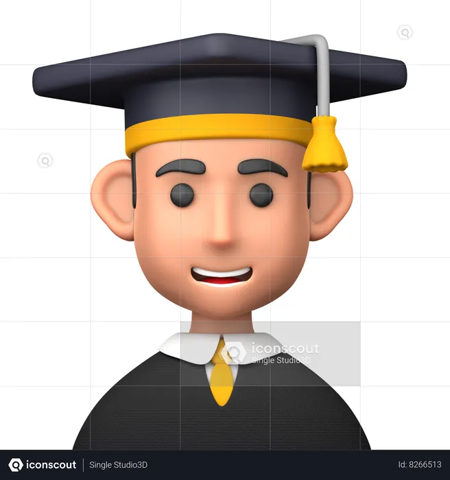 Graduate Student  3D Icon