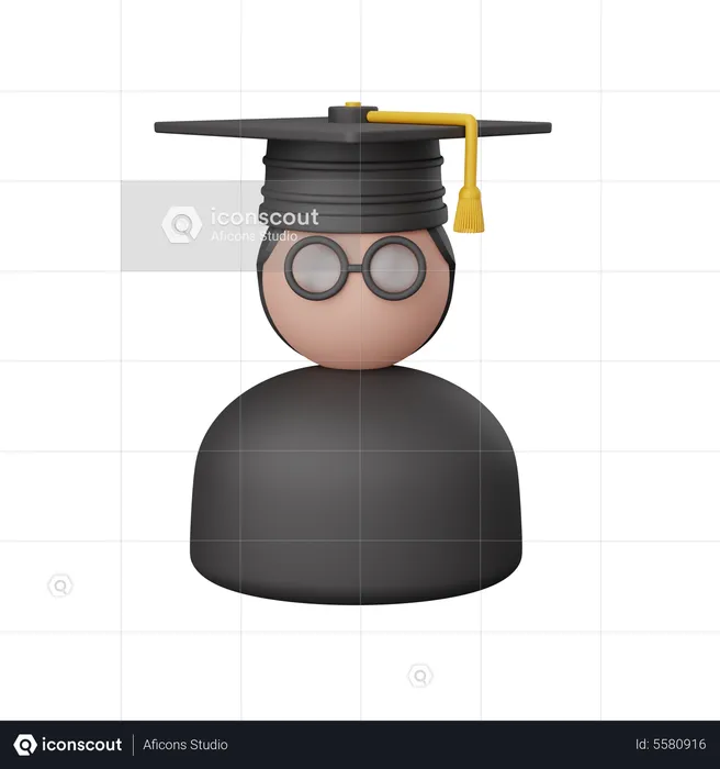 Graduate Student  3D Icon