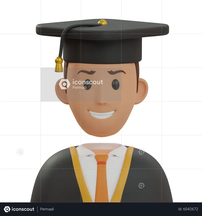 Graduate Student  3D Icon