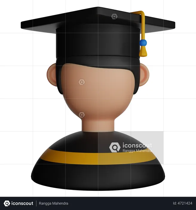 Graduate Student  3D Illustration