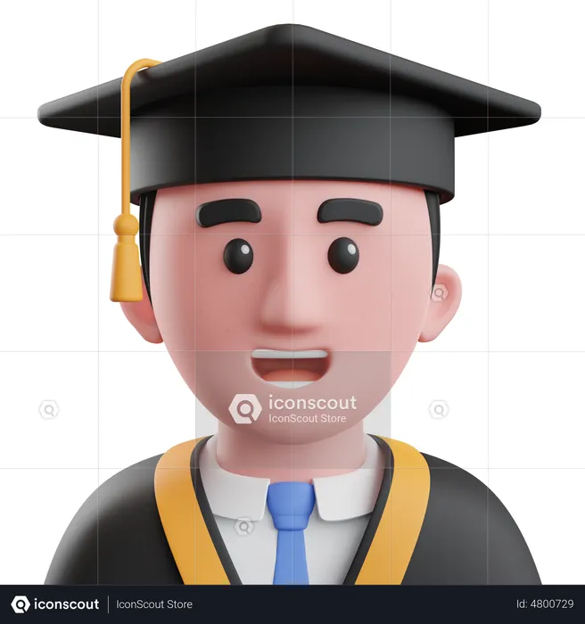 Graduate Student  3D Illustration