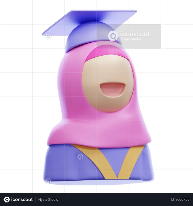 Graduate Woman  3D Icon