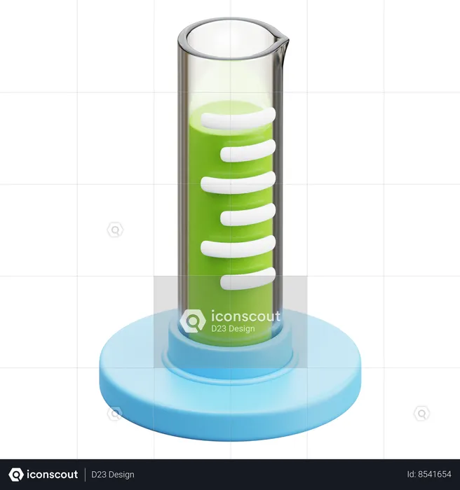 Graduated Cylinder  3D Icon