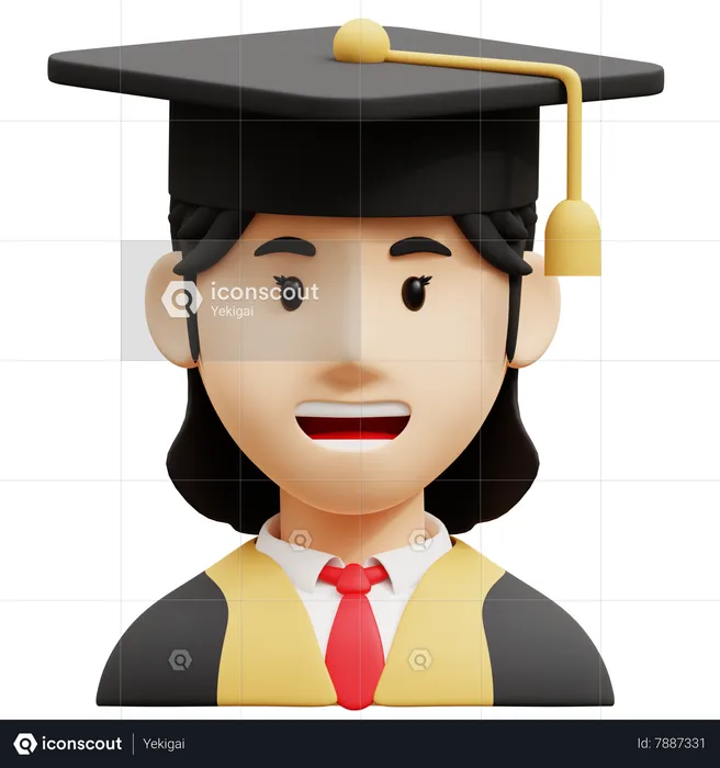 Graduated Women  3D Icon