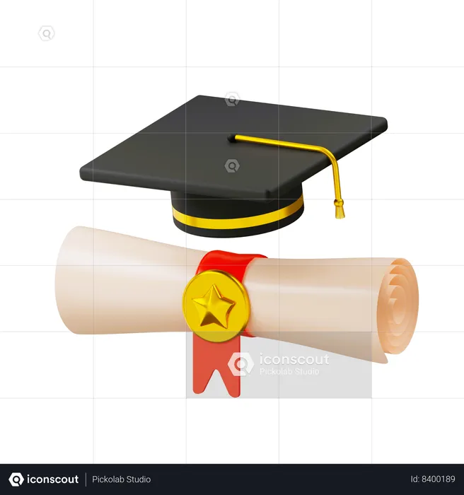 Graduation  3D Icon