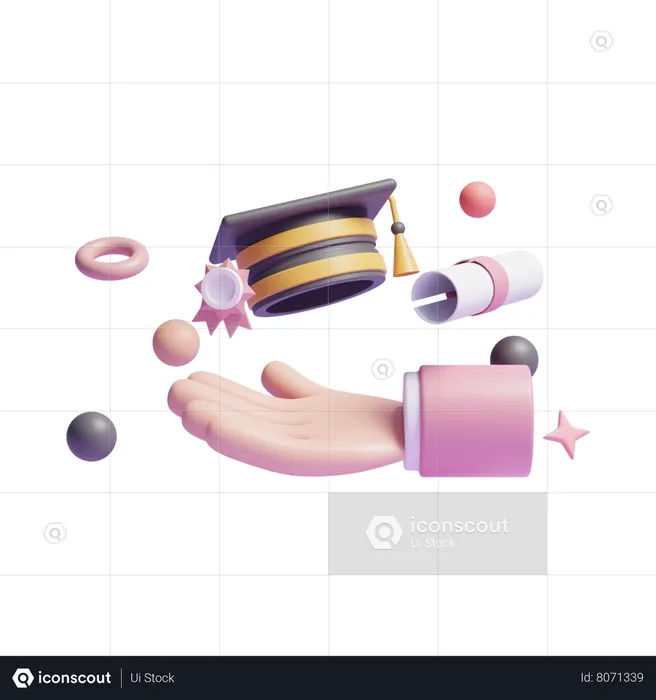 Graduation  3D Icon