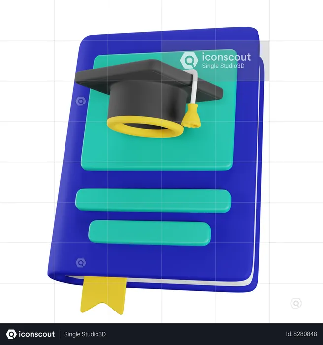 Graduation Book  3D Icon