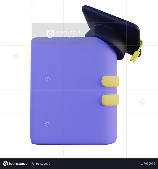 Graduation book  3D Icon