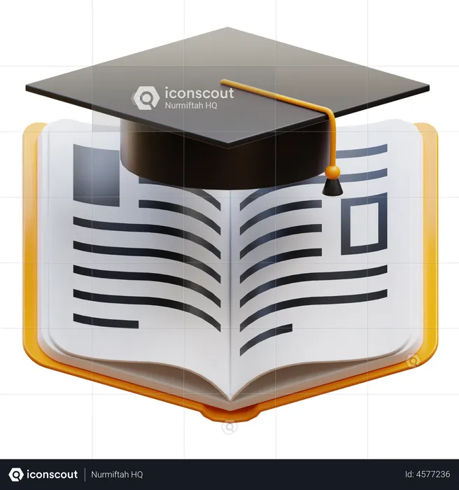Graduation Book  3D Illustration