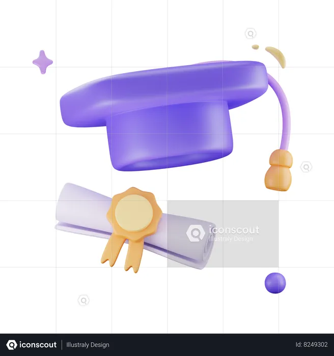 Graduation Cap  3D Icon