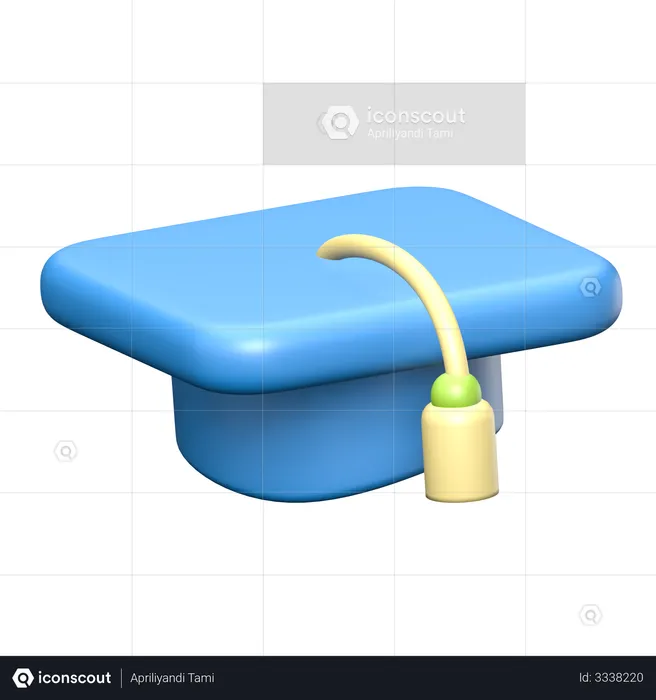 Graduation cap  3D Illustration