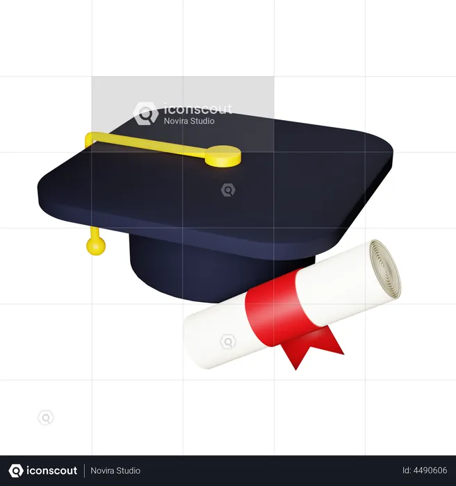 Graduation cap  3D Illustration