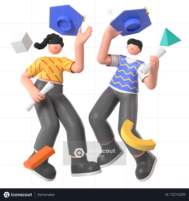 졸업 축하  3D Icon