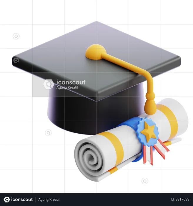 Graduation Completion  3D Icon