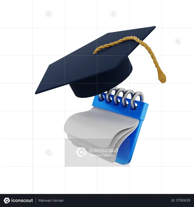 Graduation Date  3D Illustration