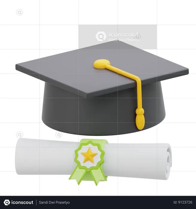 Graduation Hat  3D Icon