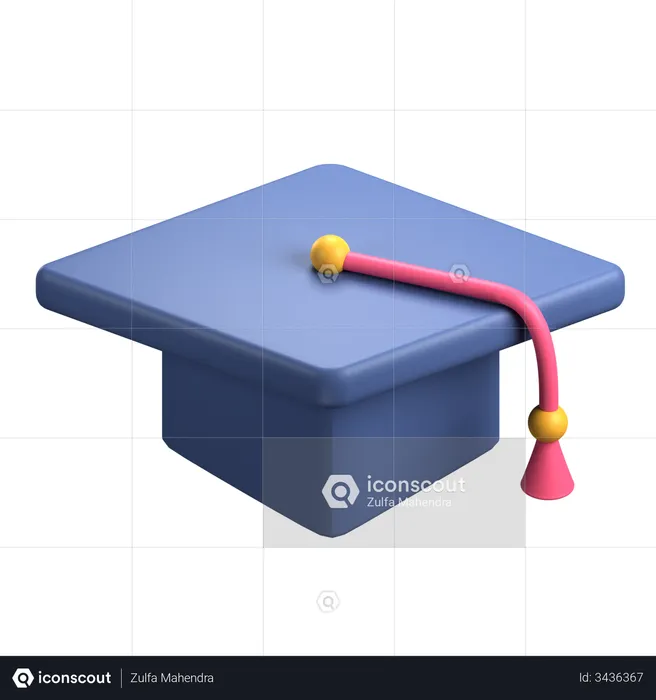 Graduation Hat  3D Illustration