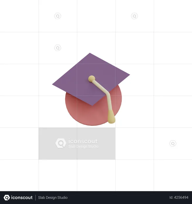 Graduation Hat  3D Illustration