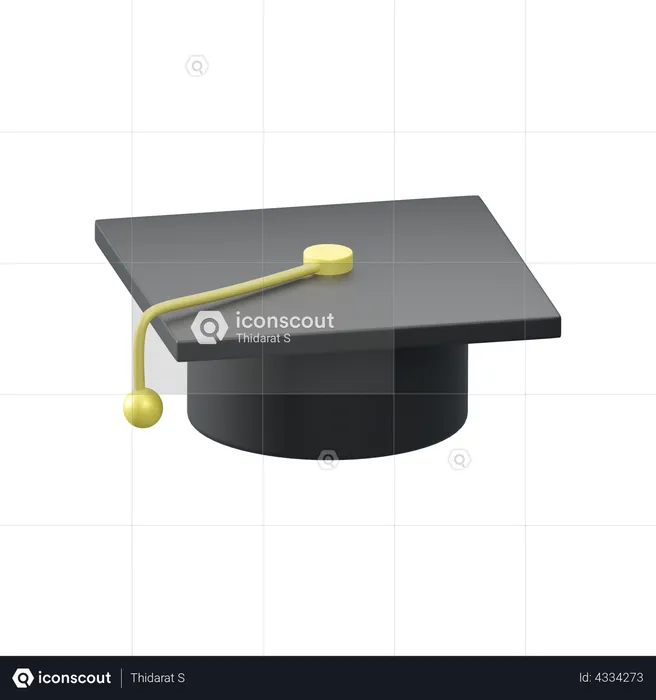 Graduation hat  3D Illustration