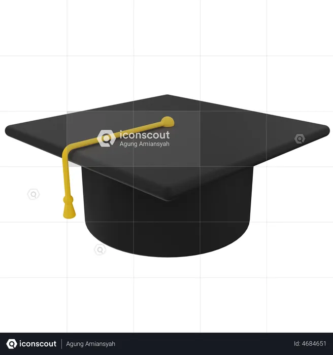 Graduation Hat  3D Illustration