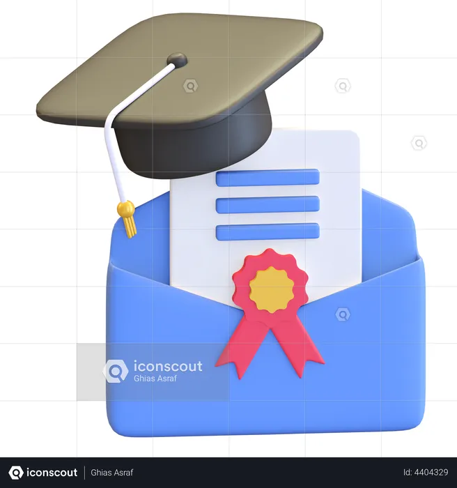 Graduation Letter  3D Illustration
