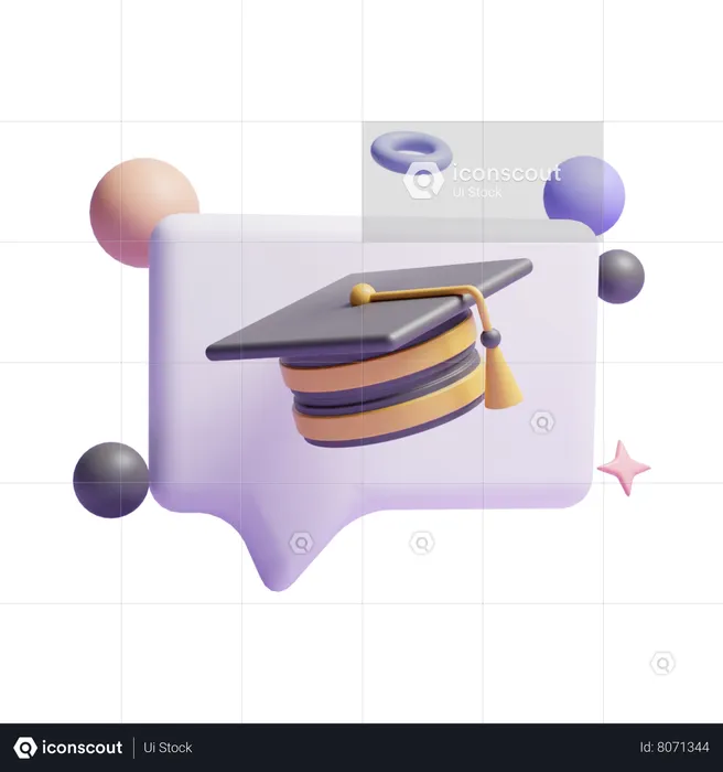 Graduation Message  3D Icon