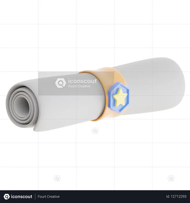 Graduation Papper  3D Icon