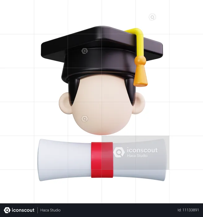 Graduation Robe  3D Icon