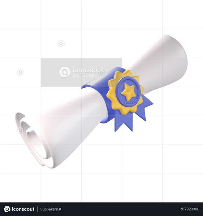 Graduation Scroll  3D Icon