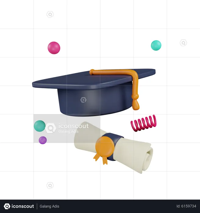 Graduation scroll  3D Icon