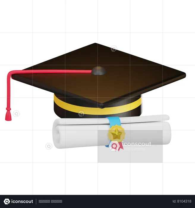 Graduation Scroll  3D Icon