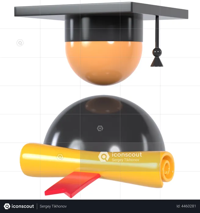 Graduation Student  3D Illustration