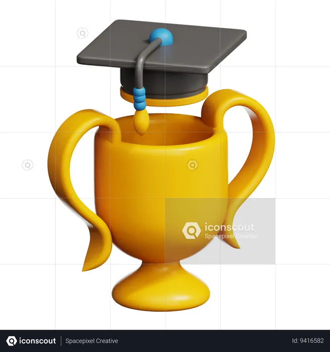 Graduation Trophy  3D Icon