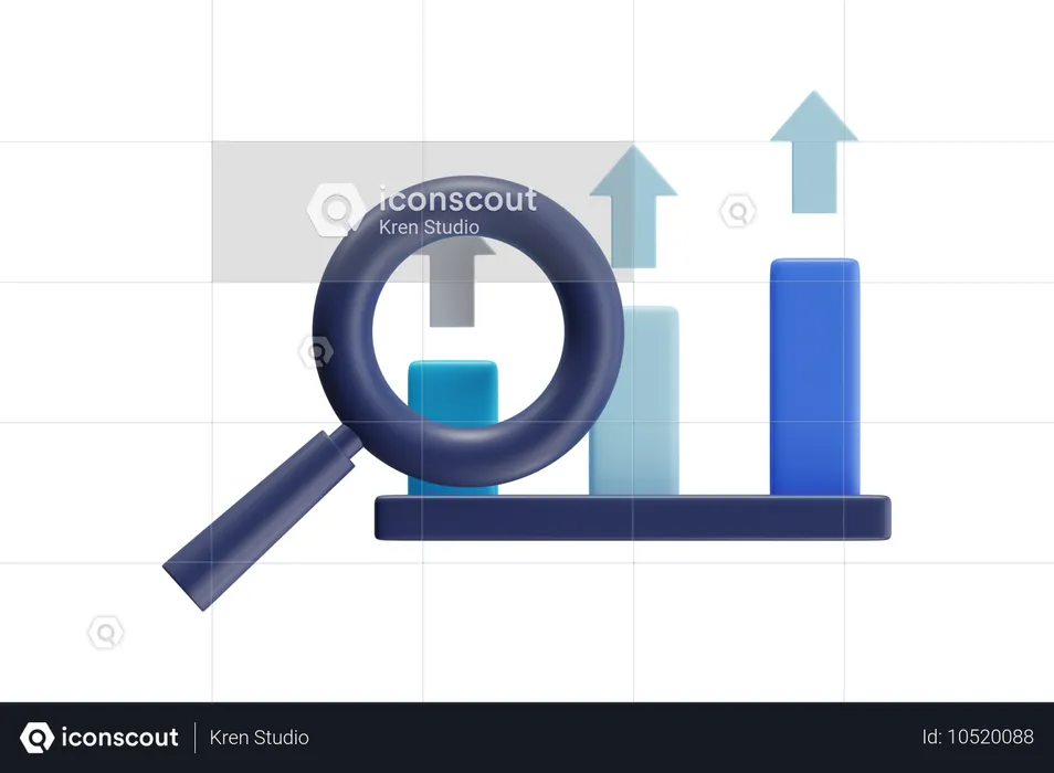 Gráfico analítico  3D Icon