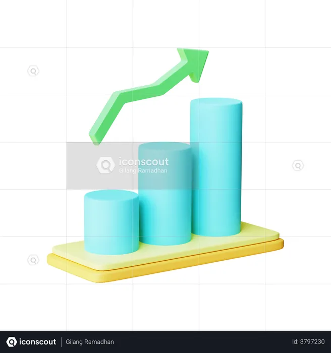 Gráfico analítico  3D Illustration