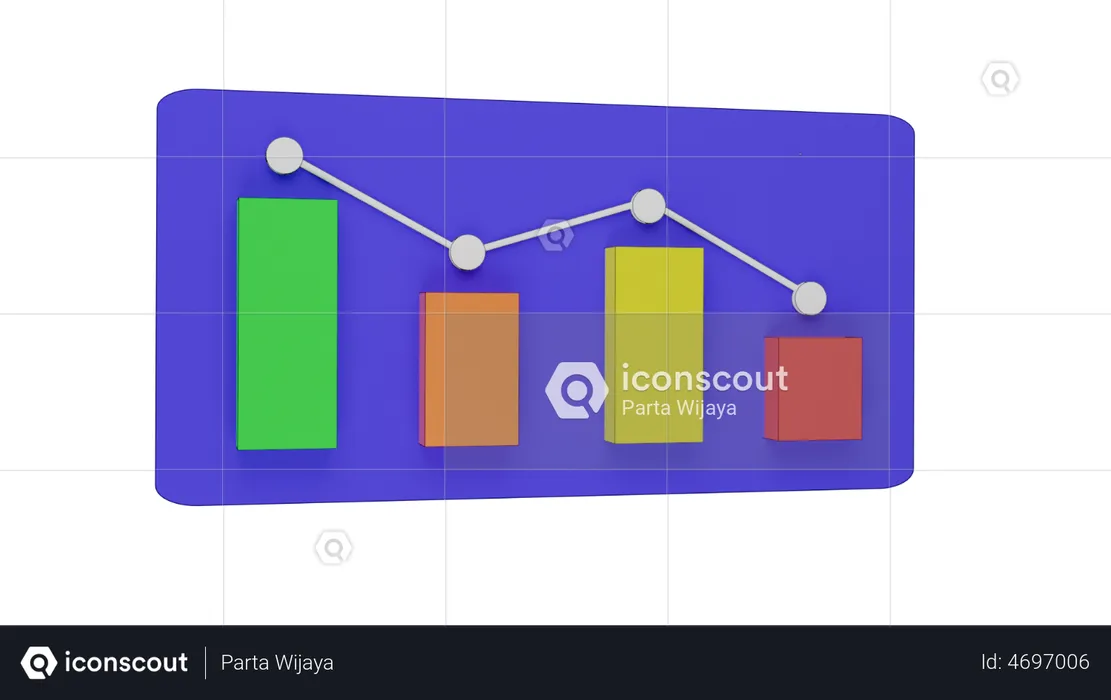 Gráfico analítico  3D Illustration