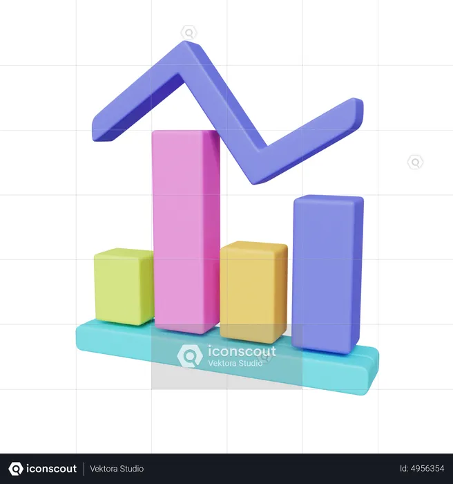 Gráfico de análisis  3D Icon